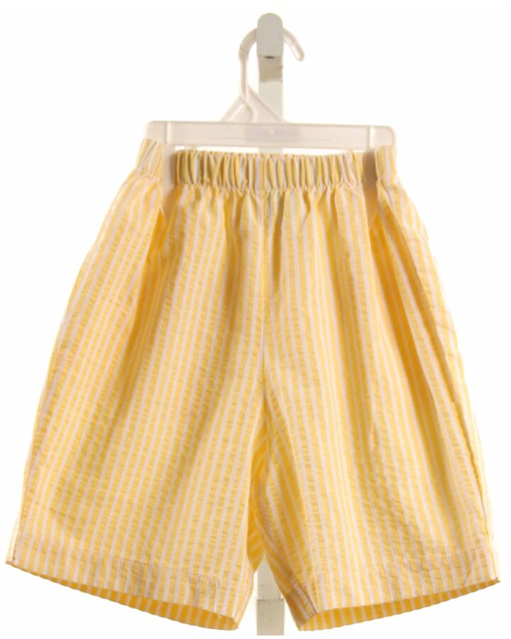 BELLA BLISS  YELLOW SEERSUCKER STRIPED  SHORTS
