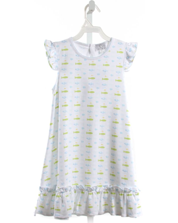 THE PROPER PEONY  LT GREEN  PRINT  KNIT DRESS