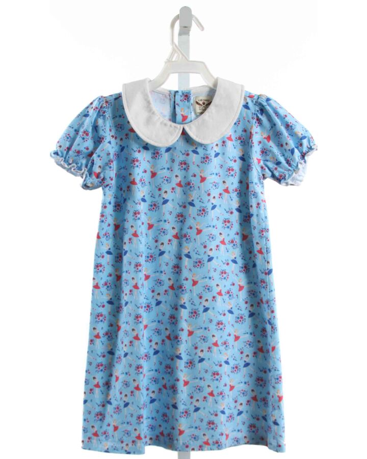 THE OAKS APPAREL   BLUE  FLORAL  KNIT DRESS