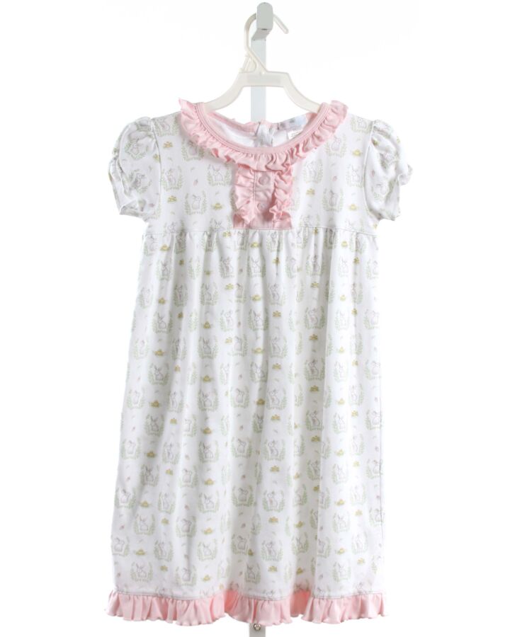 BABY BLISS  WHITE    KNIT DRESS WITH RUFFLE