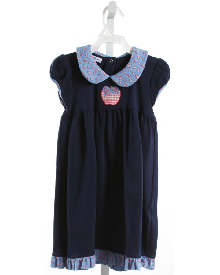 MAGNOLIA BABY  NAVY   APPLIQUED KNIT DRESS