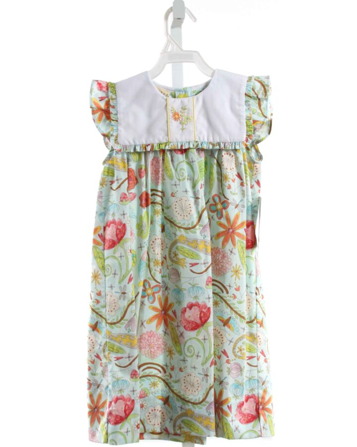 LE ZA ME  MULTI-COLOR  FLORAL EMBROIDERED DRESS