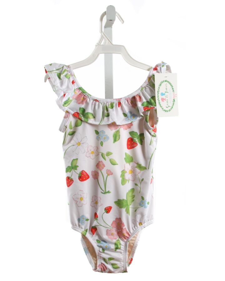 GRACE & JAMES  WHITE  FLORAL  1-PIECE SWIMSUIT