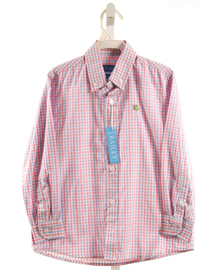 J. BAILEY  LT PINK  PLAID  DRESS SHIRT