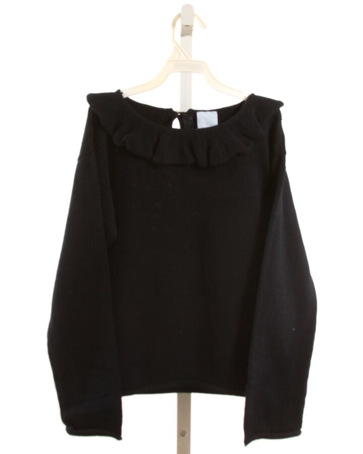 BELLA BLISS  NAVY    SWEATER WITH RUFFLE