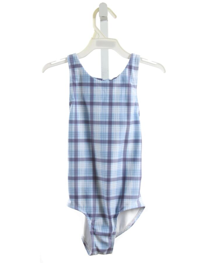 MINNOW  LT BLUE  PLAID  1-PIECE SWIMSUIT