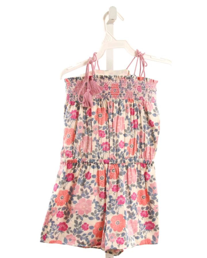 LOUIS LOUISE  PINK  FLORAL SMOCKED ROMPER