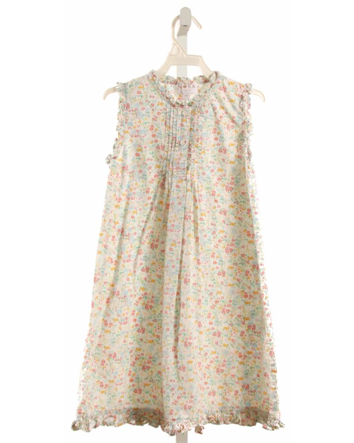 NORA LAYETTE  WHITE  FLORAL  DRESS