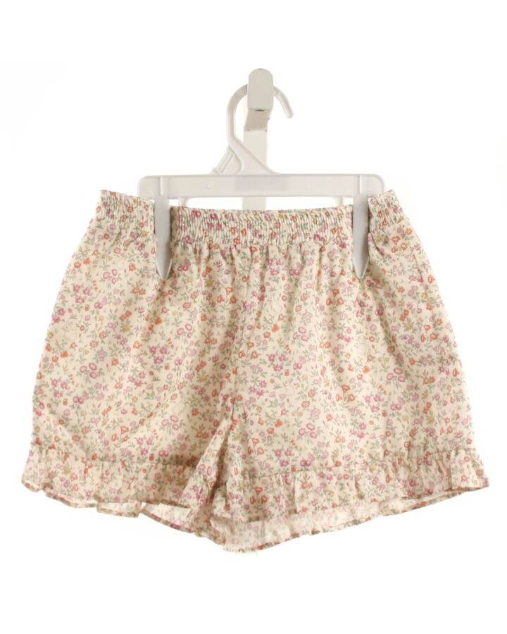 OLIVIER BABY & KIDS  WHITE  FLORAL  SHORTS WITH RUFFLE