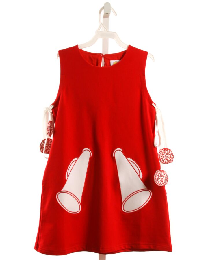 THE YELLOW LAMB  RED   APPLIQUED KNIT DRESS