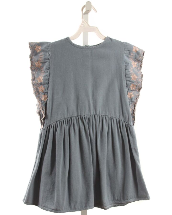 LOUIS LOUISE  CHAMBRAY  FLORAL EMBROIDERED DRESS