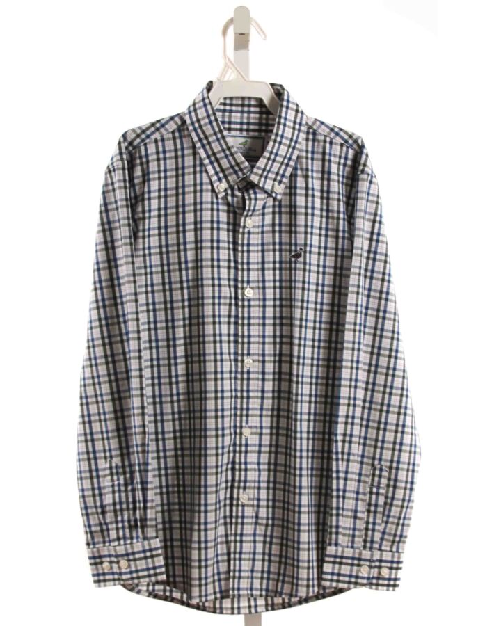 PROPERLY TIED  BLUE  PLAID  DRESS SHIRT