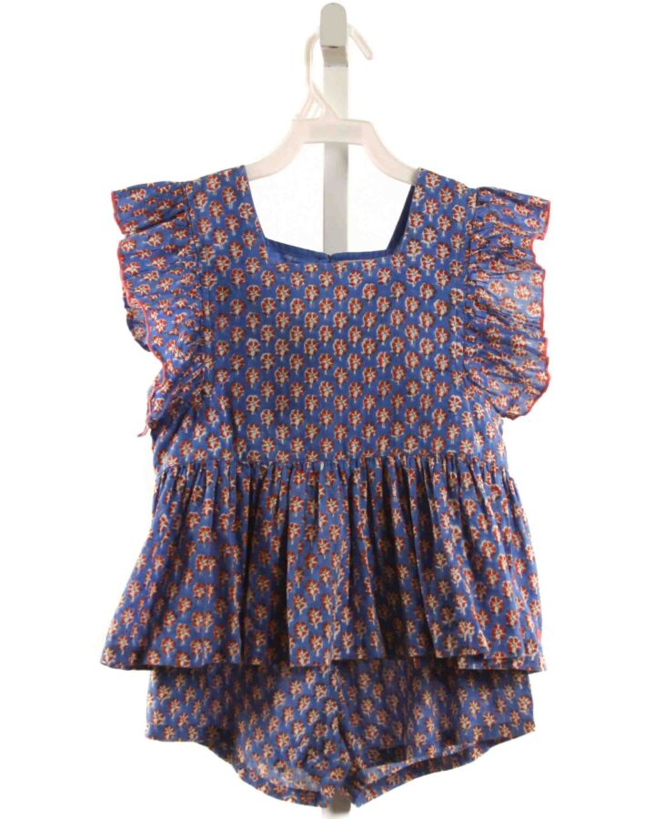 PINK CHICKEN  BLUE  FLORAL  2-PIECE OUTFIT