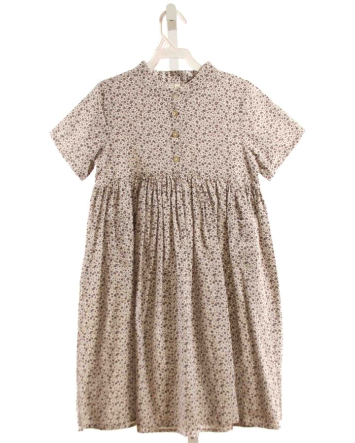 RYLEE & CRU  GRAY LINEN FLORAL  DRESS