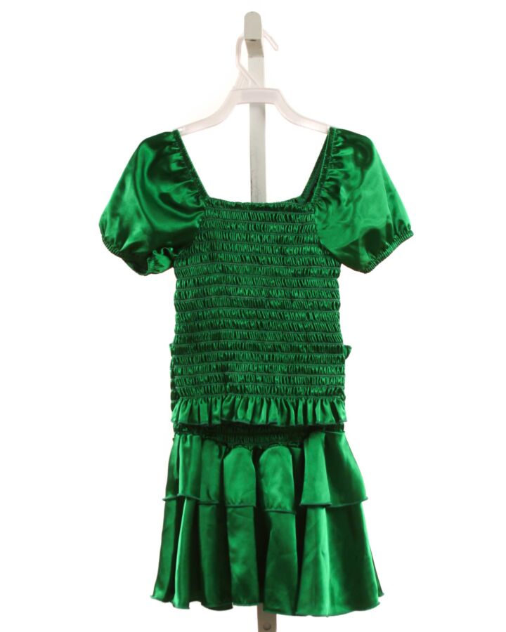 CHERYL CREATIONS  GREEN   SMOCKED 2-PIECE OUTFIT