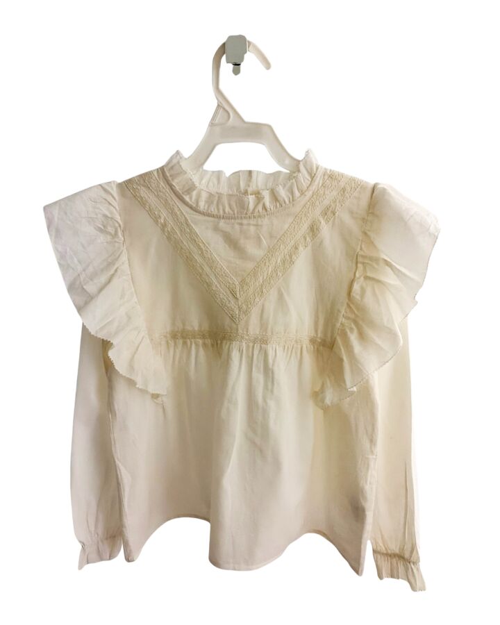 LOUIS LOUISE  CREAM    DRESS SHIRT WITH PICOT STITCHING