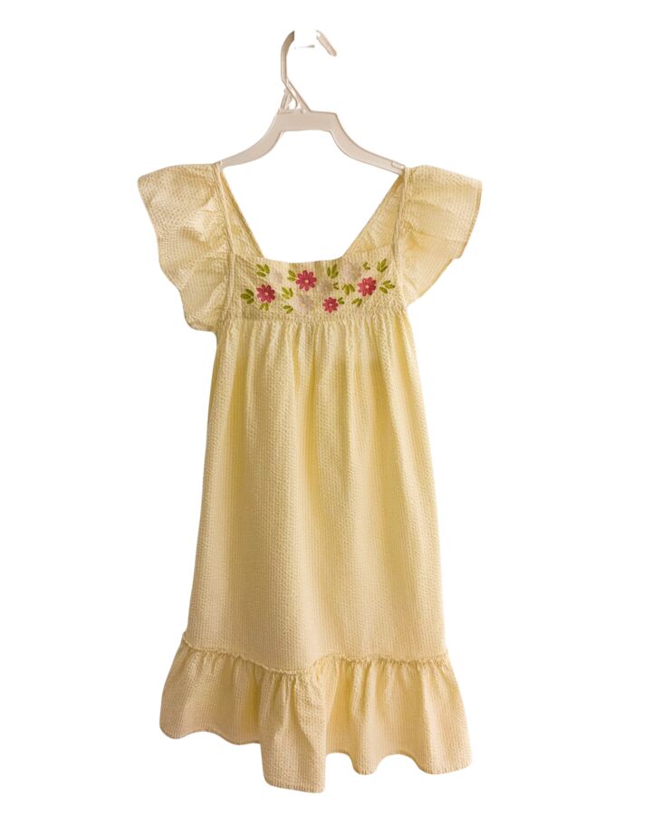 BONTON  YELLOW SEERSUCKER STRIPED  DRESS