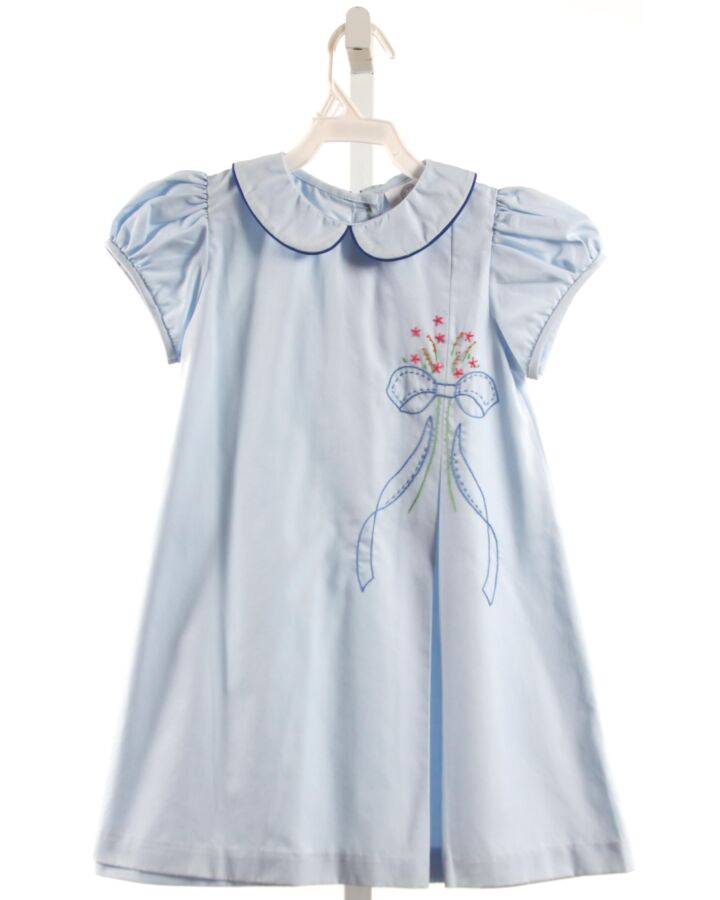 THE PROPER PEONY  LT BLUE   EMBROIDERED DRESS
