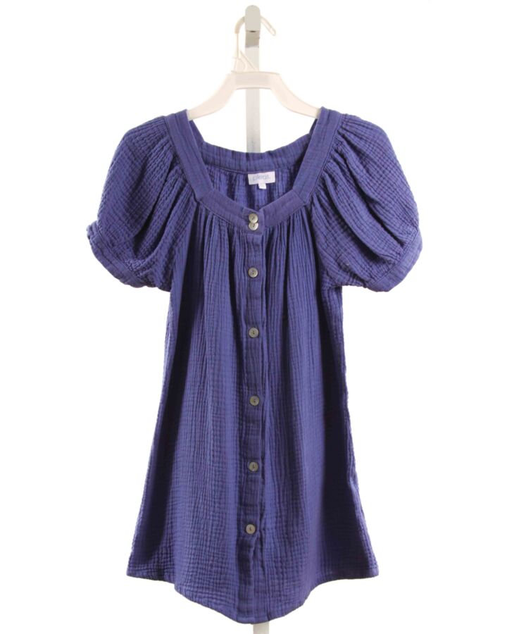 PLEAT.  BLUE SEERSUCKER   DRESS