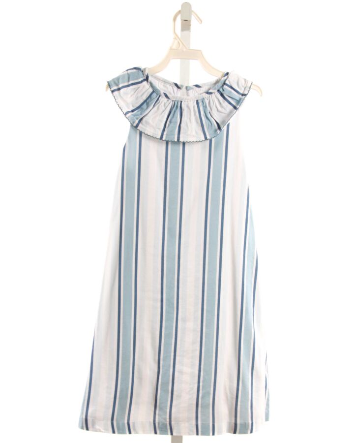 MINNOW  LT BLUE  STRIPED  DRESS WITH RUFFLE