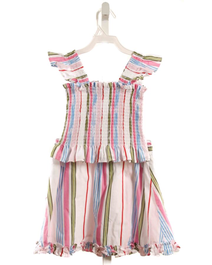 HILL HOUSE  PINK  STRIPED SMOCKED 2-PIECE OUTFIT