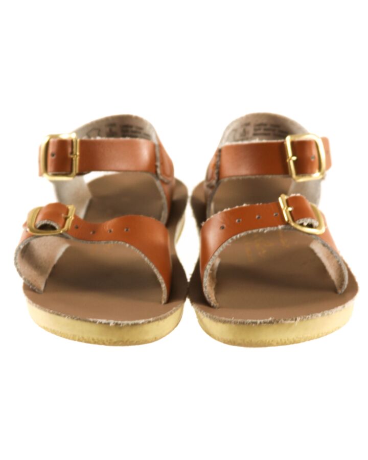 SUN SANS/ SALTWATER SANDALS BROWN SANDALS  *EUC SIZE TODDLER 8
