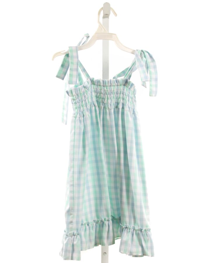 STITCHY FISH  MINT  GINGHAM SMOCKED DRESS