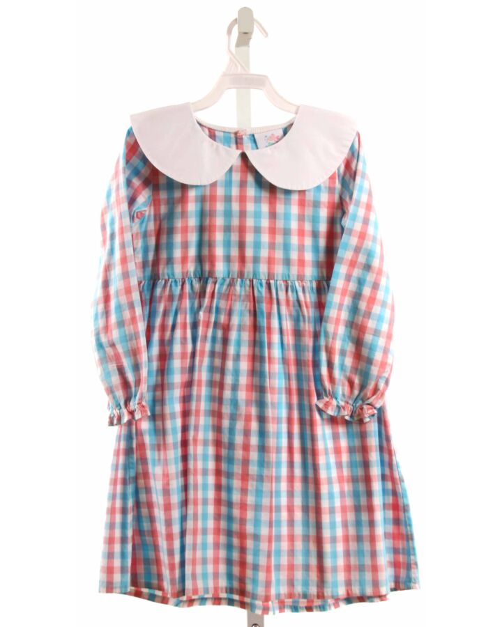 STITCHY FISH  AQUA  PLAID  DRESS