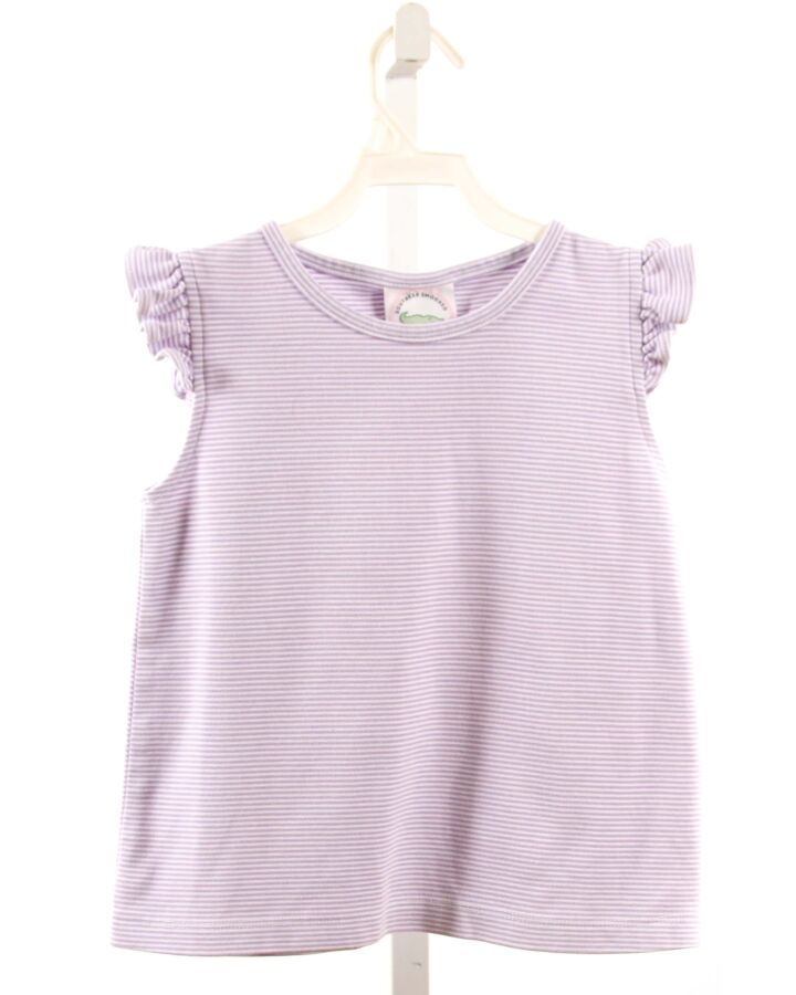 SOUTHERN SMOCKED COMPANY  PURPLE  STRIPED  SLEEVELESS SHIRT