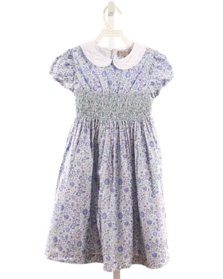 LILY ROSE  BLUE  FLORAL SMOCKED DRESS