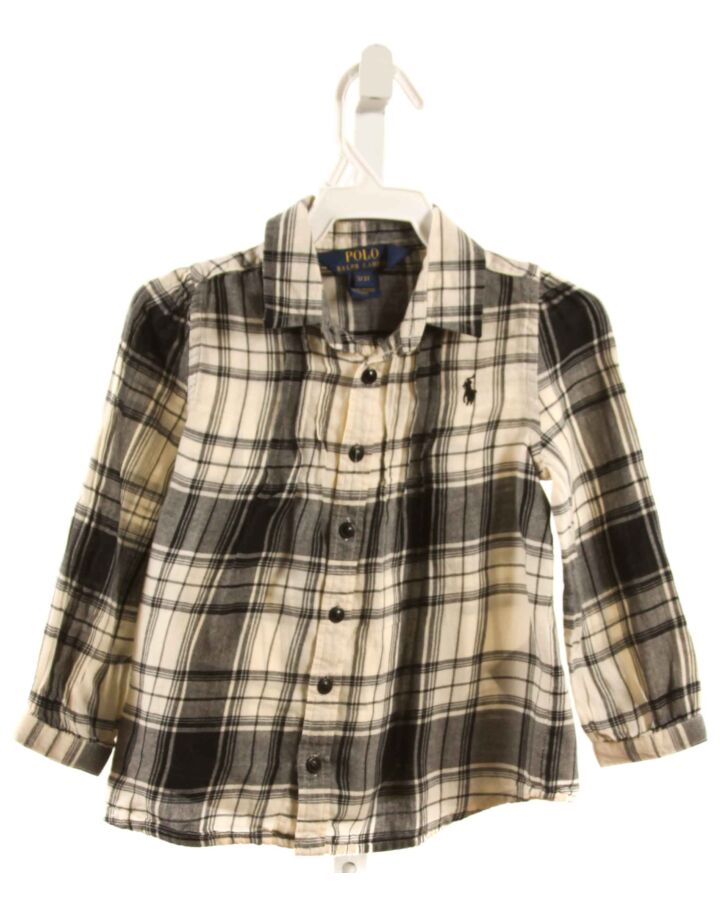 POLO BY RALPH LAUREN  BLACK  PLAID  SHIRT-LS