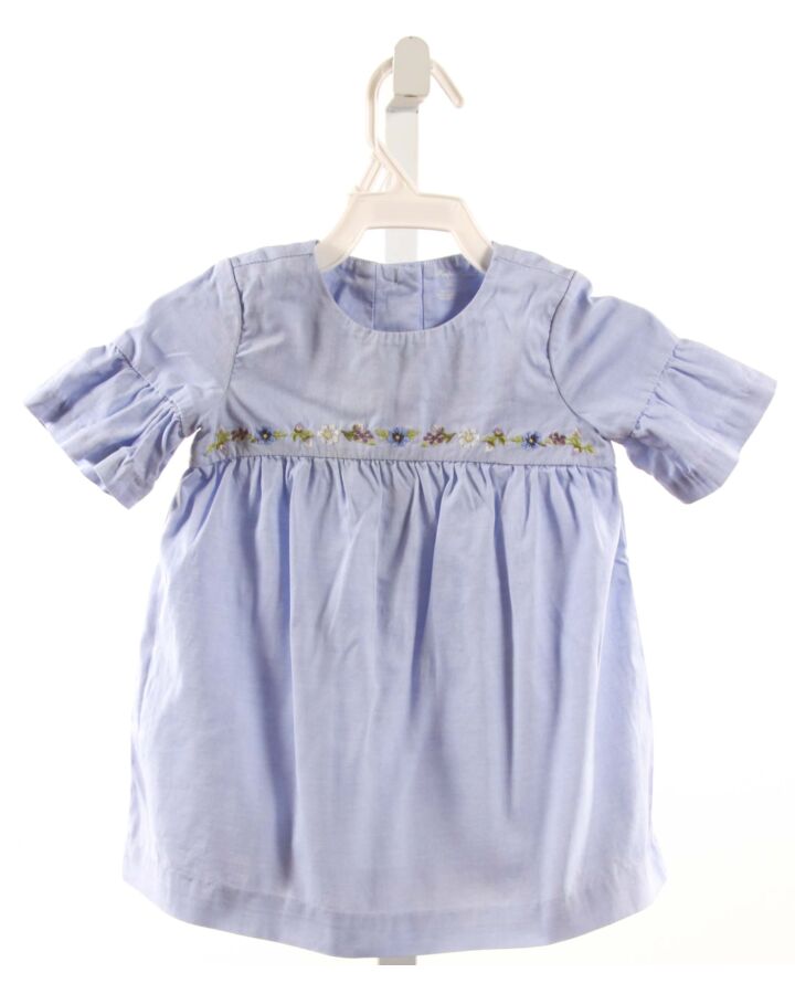 RALPH LAUREN  CHAMBRAY  FLORAL EMBROIDERED DRESS