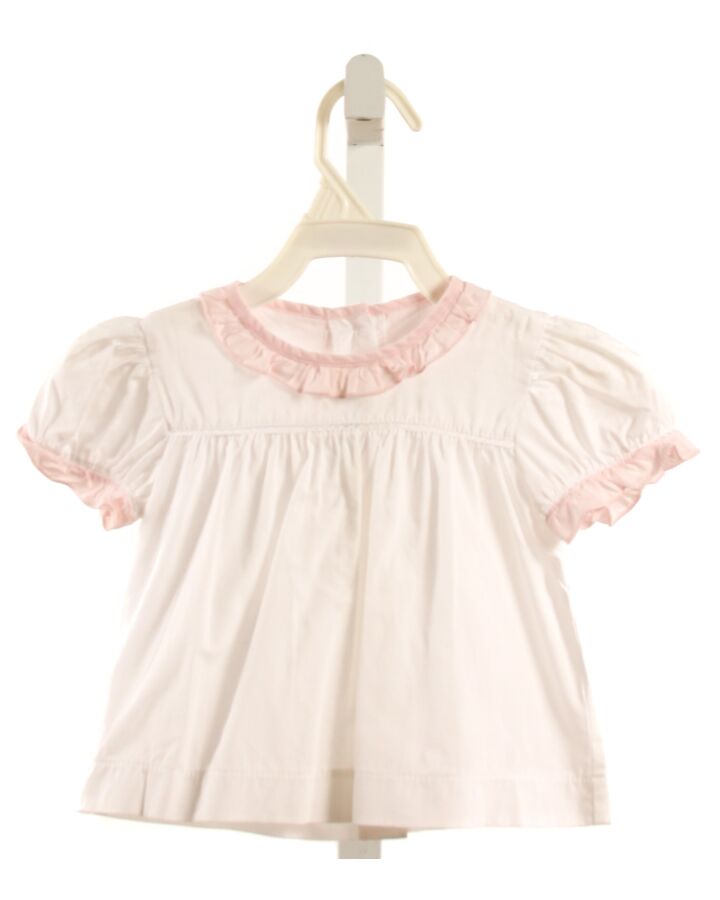 LITTLE ENGLISH  WHITE    SHIRT-SS WITH RUFFLE
