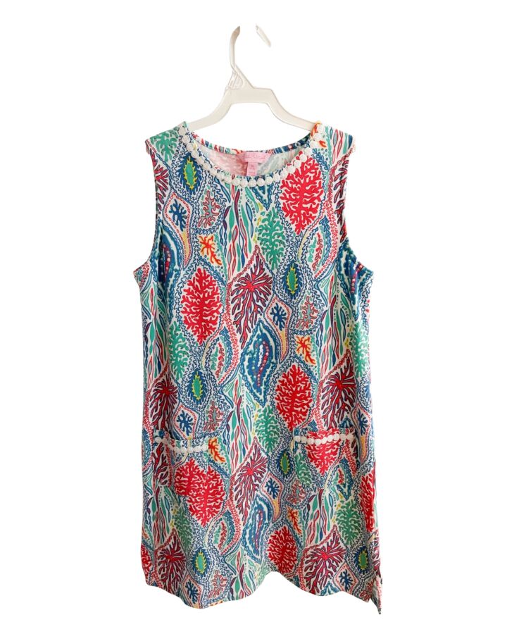 LILLY PULITZER  BLUE   PRINTED DESIGN KNIT DRESS