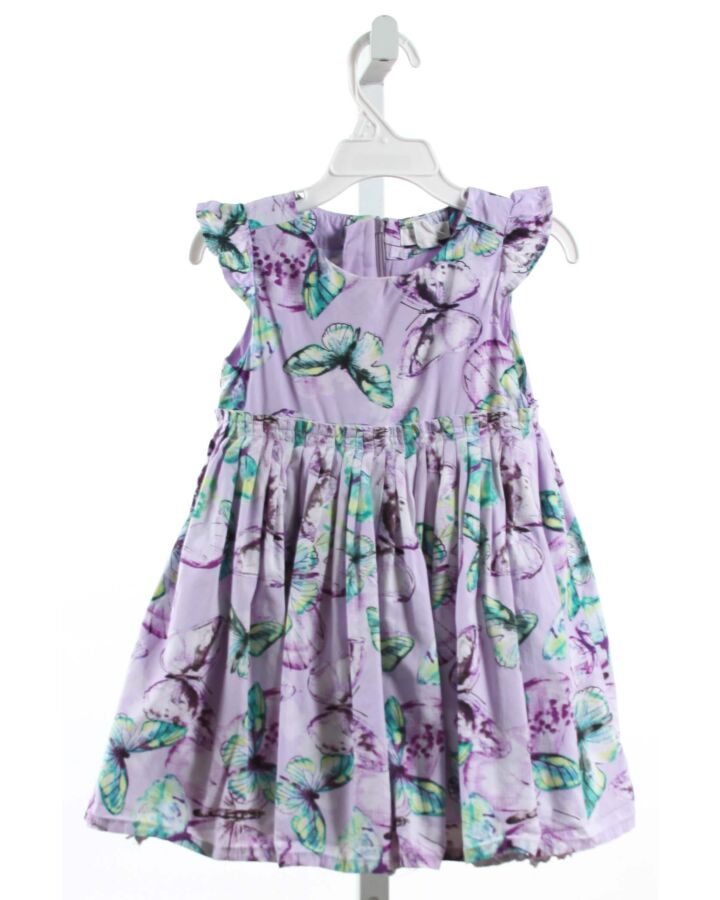 PUMPKIN PATCH  PURPLE  PRINT  DRESS WITH EYELET TRIM