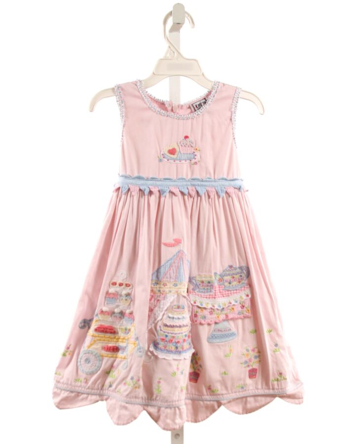 COTTON KIDS  PINK   APPLIQUED DRESS