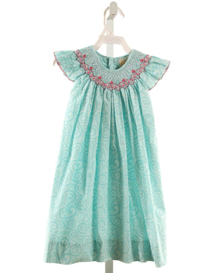 PETIT AMI  AQUA   SMOCKED DRESS