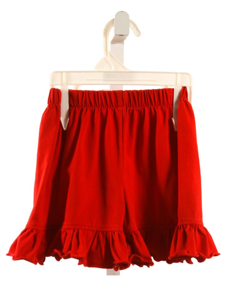 NO TAG  RED    SHORTS WITH RUFFLE