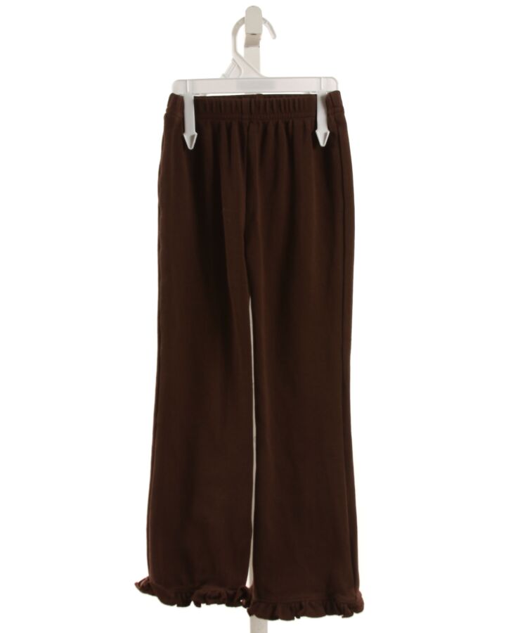 LUIGI  BROWN KNIT   PANTS WITH RUFFLE