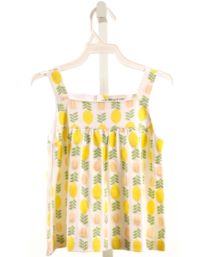 MARCO & LIZZY  YELLOW  PRINT  SLEEVELESS SHIRT
