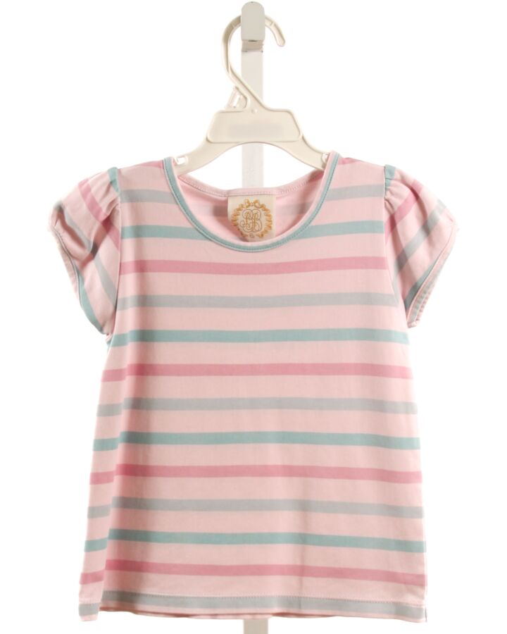 THE BEAUFORT BONNET COMPANY  PINK  STRIPED  KNIT SS SHIRT