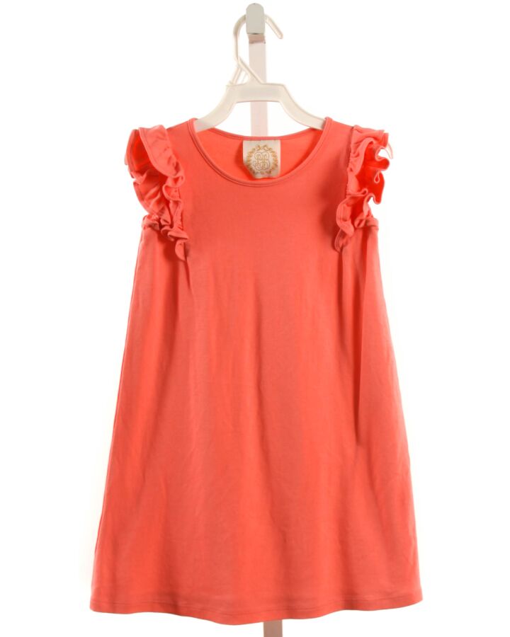 THE BEAUFORT BONNET COMPANY  HOT PINK    KNIT DRESS WITH RUFFLE