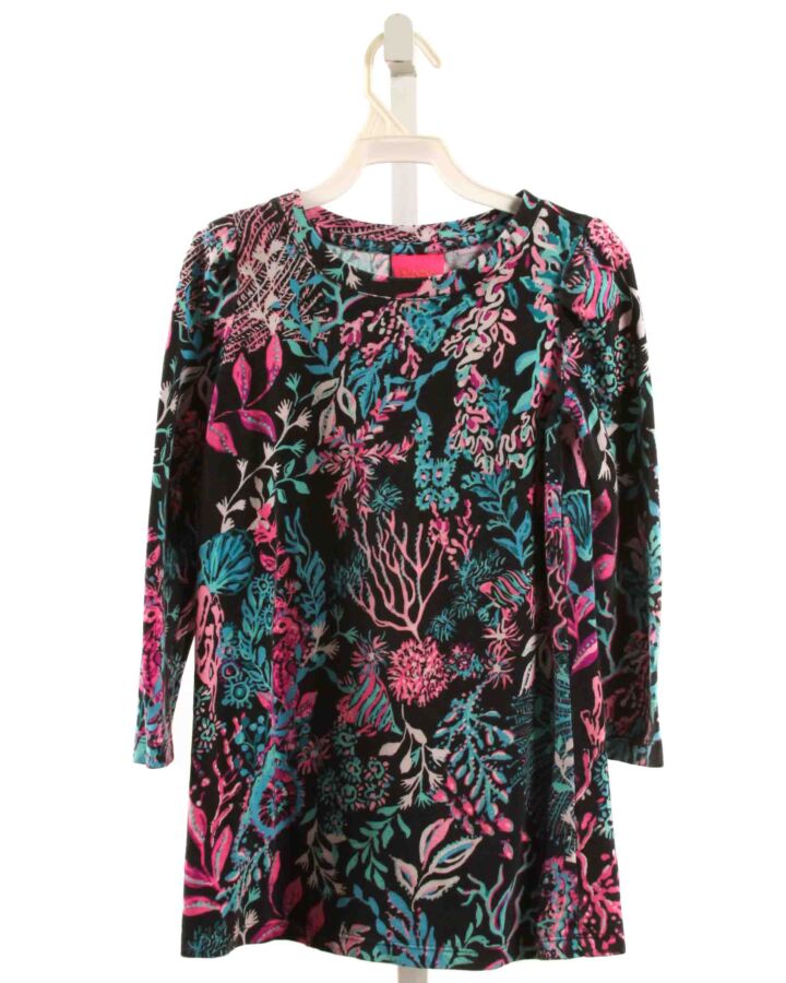 LILLY PULITZER  BLACK  FLORAL  KNIT DRESS