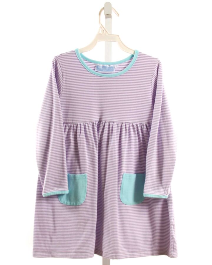 TROTTER ST.  LAVENDER  STRIPED  KNIT DRESS