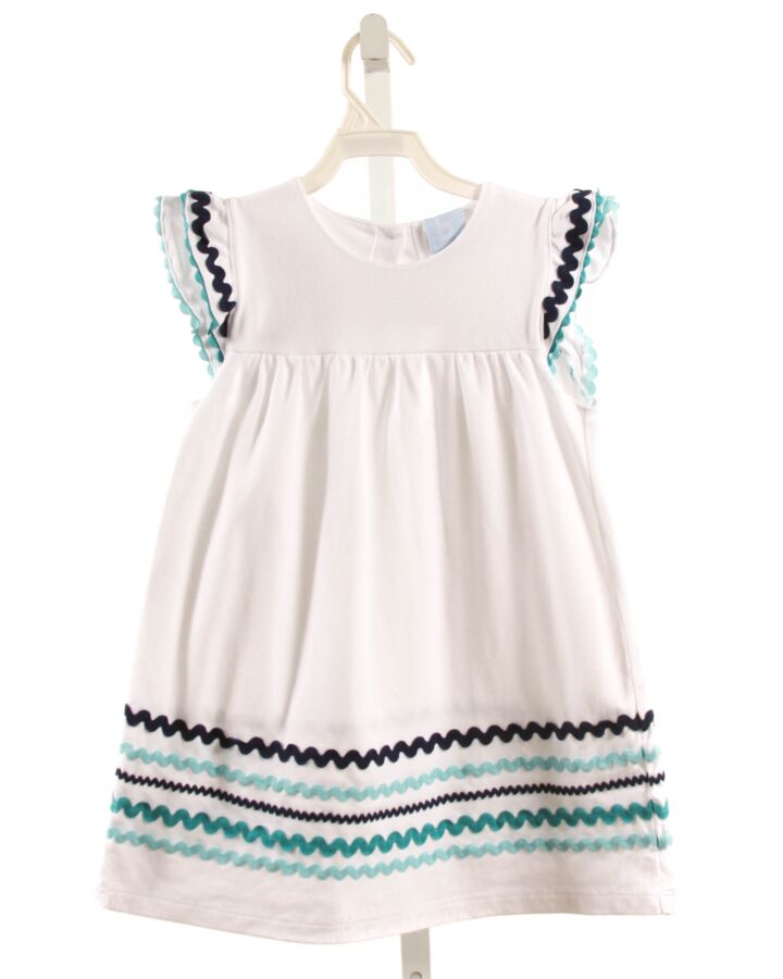 BELLA BLISS  WHITE PIQUE   DRESS WITH RIC RAC