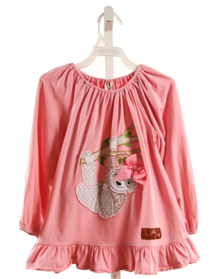 MILLIE JAY  PINK   APPLIQUED KNIT LS SHIRT
