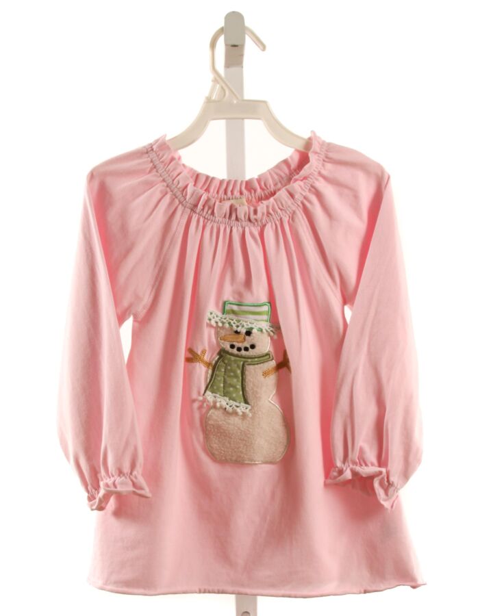 ABIELLE  LT PINK   APPLIQUED KNIT LS SHIRT