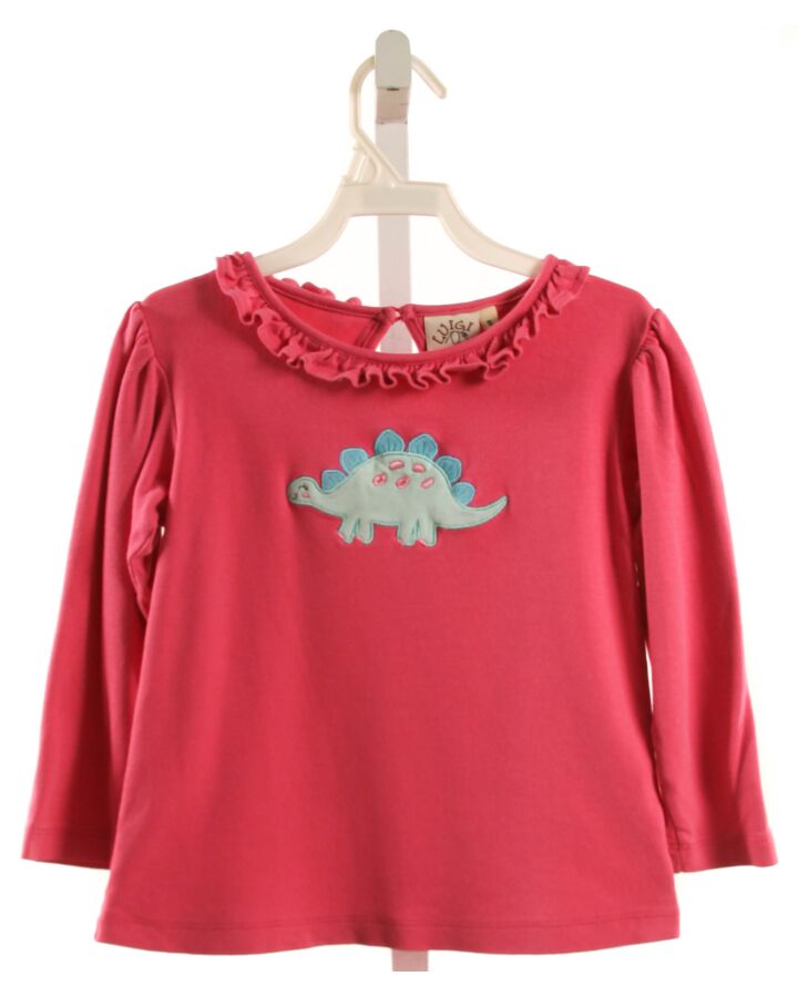 LUIGI  HOT PINK   APPLIQUED KNIT LS SHIRT