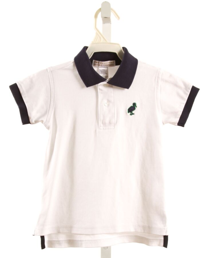 THE BEAUFORT BONNET COMPANY  WHITE   EMBROIDERED KNIT SS SHIRT