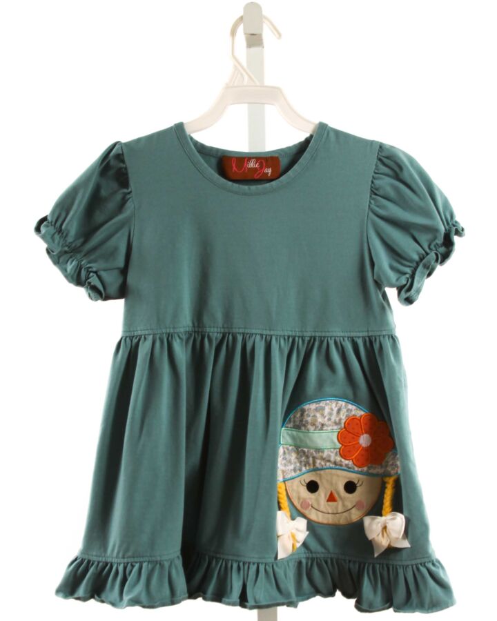 MILLIE JAY  GREEN    KNIT SS SHIRT